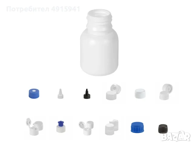 HDPE бутилка 50 мл, бяла, R28, снимка 3 - Буркани, бутилки и капачки - 55638890