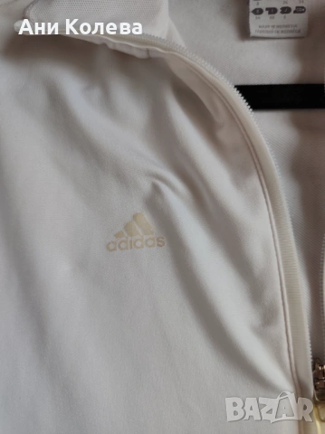 Дамско бяло оригинално горнище на Adidas, 34, UK8 , снимка 3 - Суичъри - 54740846