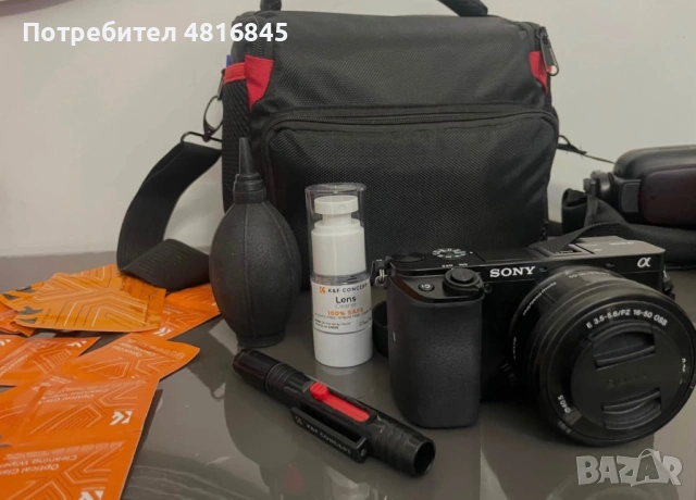 Фотоапарат Sony A6100+светкавица Godox TT685IIs, снимка 3 - Фотоапарати - 54410739