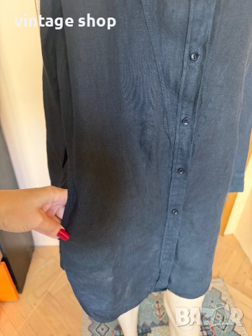 Черна ленена туника Escada Sport, размер S, снимка 2 - Туники - 54099206