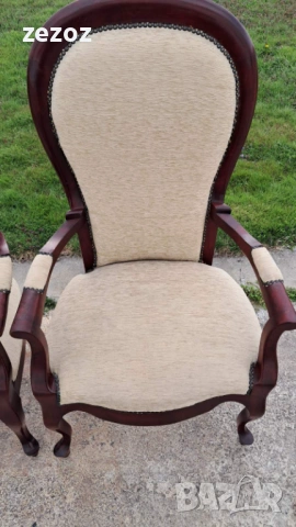 Кресла с висок гръб-2бр, снимка 4 - Дивани и мека мебел - 54190226