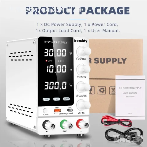 DC лабораторно захранване 32V / 10A с висока резолюция 0.001V, снимка 8 - Друга електроника - 55586943