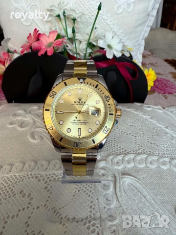 Rolex Нов Мъжки Часовник Кварцов Механизъм Ролекс , снимка 2 - Мъжки - 54722440