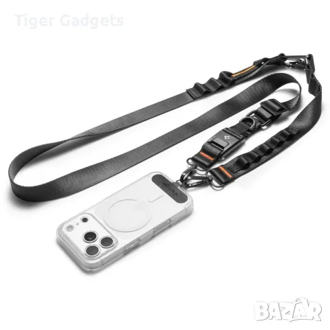 Универсална връзка за телефон Spigen DA30M Crossbody 2 в 1, Черна