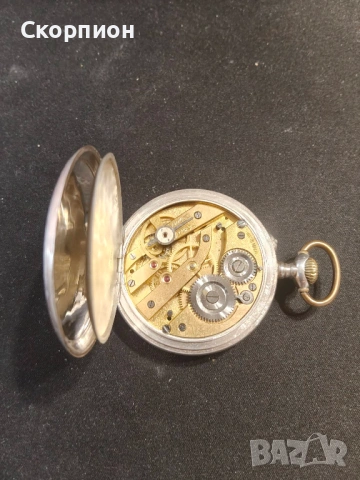 Швейцарски СРЕБЪРЕН джобен часовник 1925г. - SWISS MADE - ПРОМОЦИЯ, снимка 6 - Джобни - 48362081