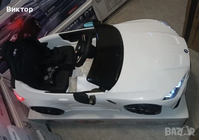 ПРОМО Акумулаторна кола BMW M4 с меки гуми , кожен салон , 12V, снимка 3 - Коли, камиони, мотори, писти - 55406988