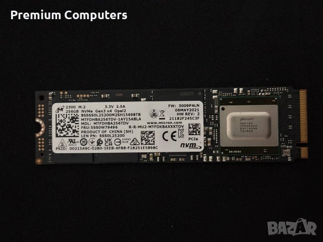 ССД/SSD Micron 2300 256GB M.2 NVMe PCIe 3.0