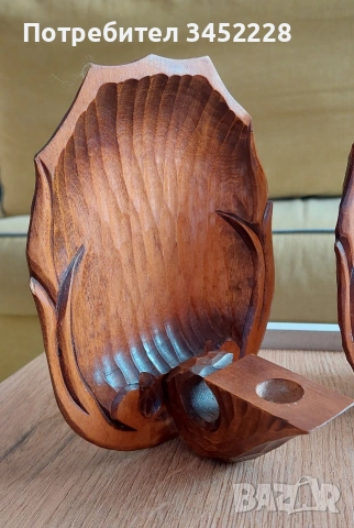 Свещници стенни дърворезба Норвегия ръчно изработени за ценители , снимка 2 - Декорация за дома - 54174065