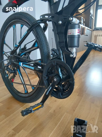 Велосипед Crosslander Compact Elegance 26″ Лeти Капли, Сгъваем Черно/Синьо, снимка 10 - Велосипеди - 55269097