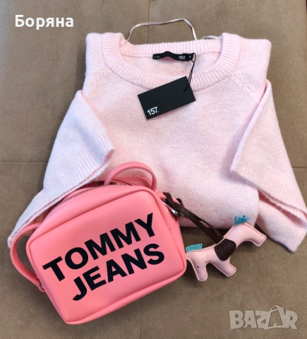 Tommy Jeans розова малка чанта с аксесоар висулка кон