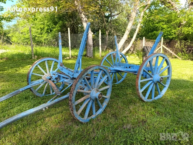 Стара дървена каруца Дървени колела , снимка 2 - Други - 54718383