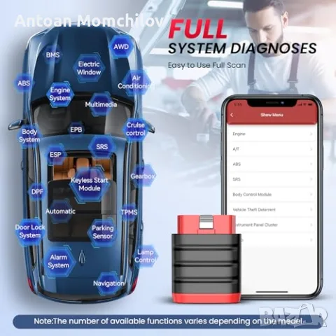 Автодиагностичен скенер THINKCAR Thinkdiag Mini Bluetooth OBD2, снимка 2 - Аксесоари и консумативи - 55399105