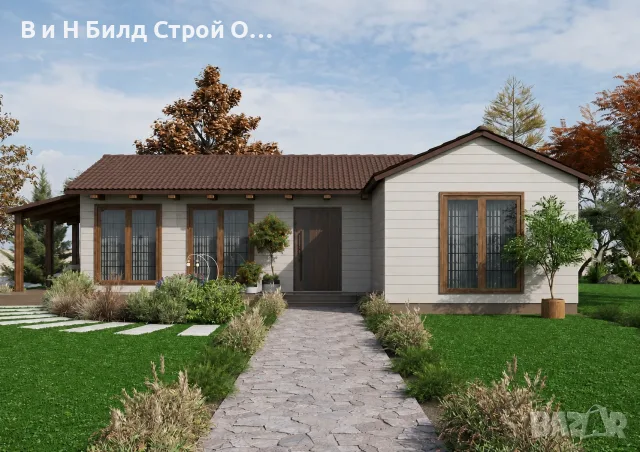 Модерна семейна сглобяема къща с две спални – 78 м², снимка 2 - Монтажи - 55575499