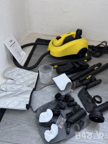 Мултифункционална Парочистачка TVD Steam Cleaner 1.53L Голяма Силна Пароструйка, с Много Аксесоари!