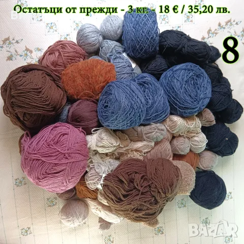 Евтини прежди в малки количества - нови и остатъци, снимка 9 - Други - 52042357