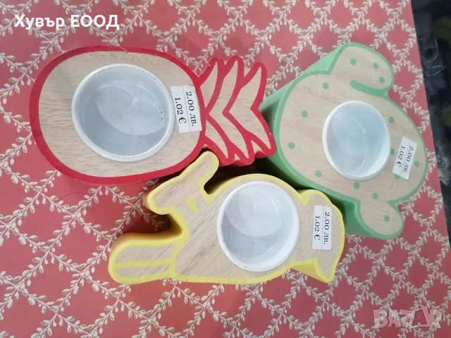 Дървен свещник за чаени свещи, различни видове