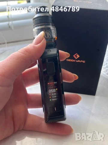 Geek Vape в отлично състояние с оригинална кутия и аксесоари., снимка 2 - Друга електроника - 54773662
