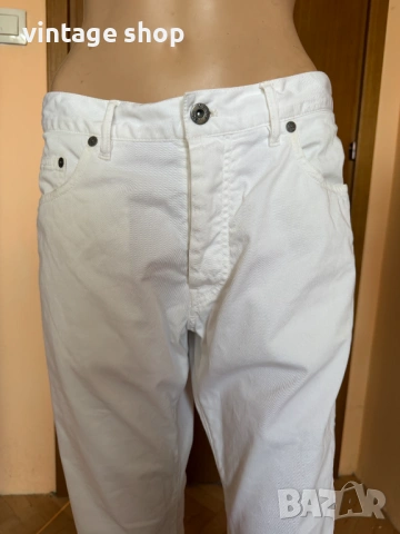 Мъжки бели дънки Massimo Dutti, снимка 3 - Дънки - 54564659