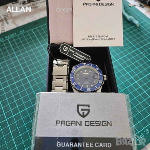 Продавам каса и верижка за часовник Pagani Design и циферблат Invicta , снимка 3 - Мъжки - 54585058