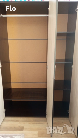 Трикрилен гардероб, бюро и легло, снимка 2 - Мебели за детската стая - 54184690