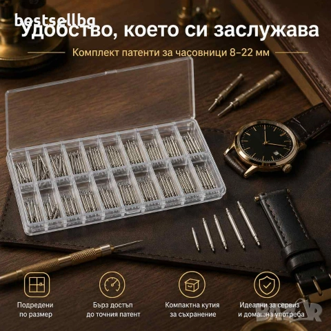 Професионални патенти за часовници смяна на верижки каишки метални кожени щифтове 8–22mm часовникар, снимка 6 - Други инструменти - 54110031