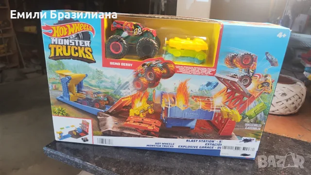 Детска играчка писта Monster Trucks Комплект Blast Station - ЧИСТО НОВА