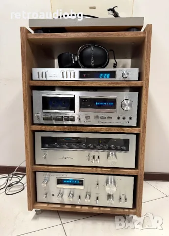 🔈ТОП ретро аудио сет PIONEER синя серия - усилвател, тунер, дек, таймер, грамофон и шкаф🔈, снимка 2 - Аудиосистеми - 55498634