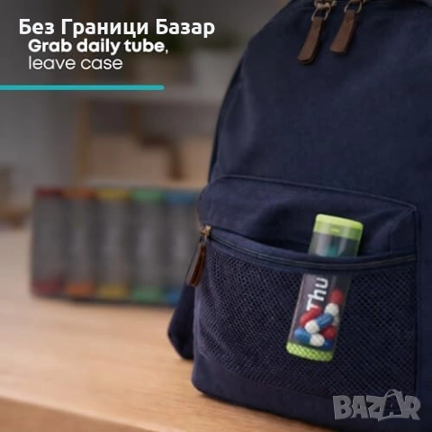 Нов Портативен органайзер за медикаменти 14 отделения за пътуване 7-дневна кутия за лекарства, снимка 5 - Други - 54718526