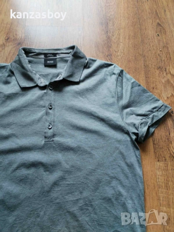 hugo boss silk cotton mens polo shirt - мъжка ЛУКС  куприна-памук тениска Л, снимка 4 - Тениски - 54416410