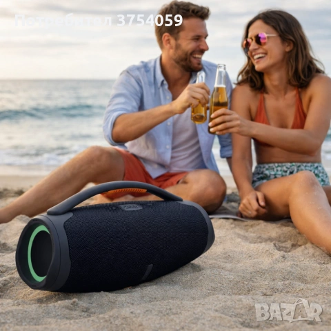 Преносима караоке тонколона с 2 микрофона B21 BOOMBOX - мощен звук и RGB Led осветление, снимка 4 - Тонколони - 55175096
