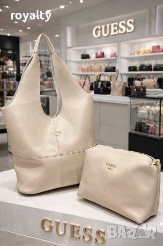 Guess Нова Кожена Дамска Чанта Различни Цветове , снимка 5 - Чанти - 54649605