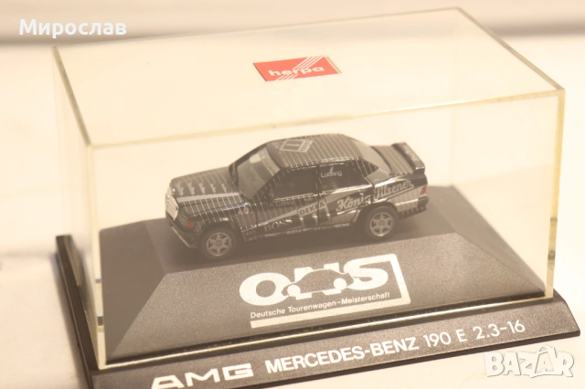 HERPA H0 1/87 MERCEDES BENZ 190 E AMG МОДЕЛ КОЛИЧКА, снимка 6 - Колекции - 54617619
