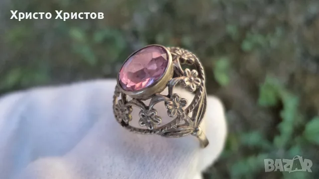 Руски-СССР сребърен, изящен, пръстен.