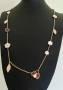 Колие от розово злато - Van Cleef & Arpels VCA Perlée couleurs pendant, снимка 3