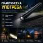 Мощен електрошок с LED фенер палка за самоотбрана кучегон акумулаторен зареждащ се защита кучета, снимка 6
