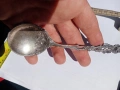 Стара сребърна лъжица немска голяма, за сладолед, снимка 4