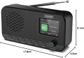 DAB радио с Bluetooth, презареждащо се цифрово FM радио, преносимо DAB+ радио с батерии, снимка 7