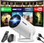 Смарт мини проектор 4K 1080P Full HD с WiFi 6 и Bluetooth (управление с мишка)  , снимка 1