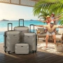 Комплект луксозни куфари 4 в 1 – ABS твърд корпус, кодирана ключалка и 4 двойни колела, снимка 5