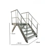Метално стълбище с площадка 6 стъпала | За монтаж към стена | Поцинковано, снимка 5