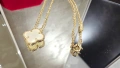 Van Cleef & Arpels VCA Gold Mother of Pearl Vintage Alhambra Clover Дамско Колие, снимка 6
