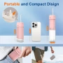 Преносим зъбен душ, 4 режима и 4 нива, мини дизайн с калъф, IPX7, розов, снимка 4