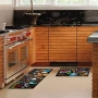 4584 Комплект Кухненски Пътеки 40x120см и 40x60см – Противоплъзгащи и Лесни за Почистване, снимка 1