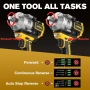 20V безжичен ударен гайковерт за батерия DeWalt, 1500Nm (1106 Ft-Lbs) 1/2" безчетков ударен пистолет, снимка 6