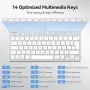 Нова TECKNET жична клавиатура за лаптоп Mac USB-C USB-A тиха компактна ергономична, снимка 5