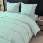Комплект спално бельо 160x200 см с 2 калъфки 70x80 см, сатенени райета, микрофибър/памук, с цип, хип, снимка 2
