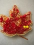 Handmade Разкошна брошка - Есенно листо , снимка 4