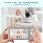 Смарт видео бебефон Kompinac M1 Video Baby Monitor,5-инчов екран с въртяща се Wi-Fi камера, снимка 6