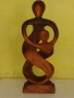 Стара Дървена Фигура , Статуетка от Махагон., снимка 2