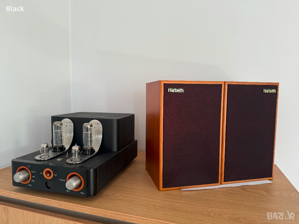 ТОП Hi-End комплект: Harbeth P3ESR (Cherry) + Unison Research Simply Italy Class A, снимка 1